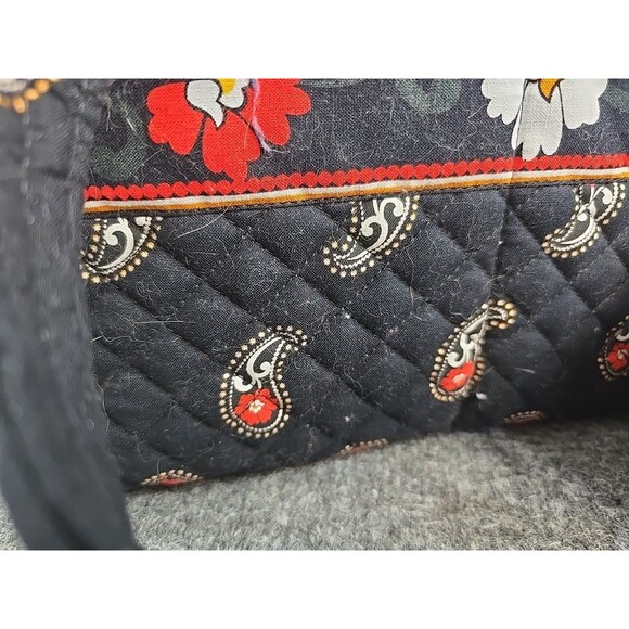 Stephanie Dawn Floral Paisley Purse Quilted Red Black Cotton Bag w Wallet - Picture 8 of 10
